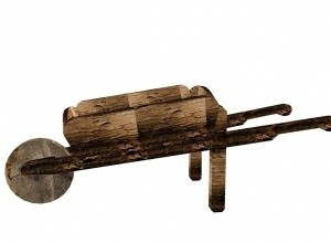 Wheelbarrow planter mesh