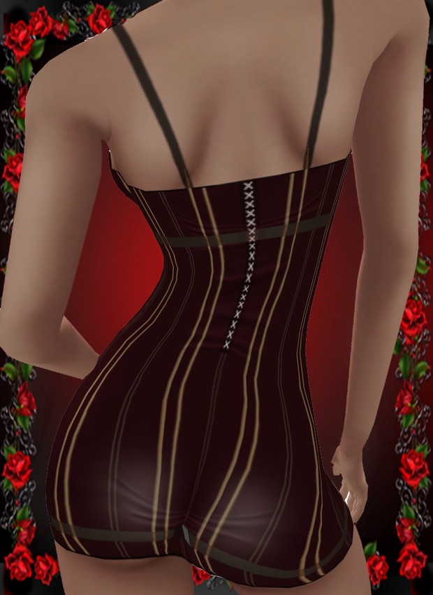 Red striped minidress