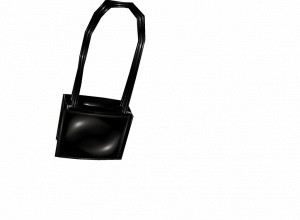 Black pvc bow bag/purse