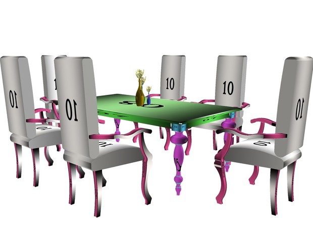Baroque Table Set Mesh