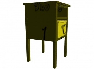 Sidetable wit basket MESH