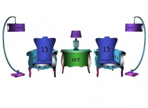 Chair Set Mesh baroque-Gothic