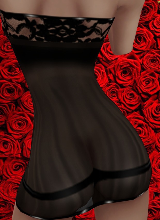 Black sheer babydoll