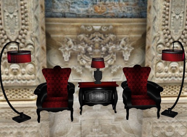 Chair Set Mesh baroque-Gothic