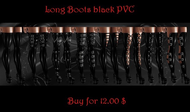 Long pvc boots female