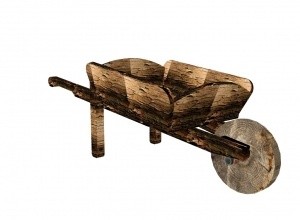 Wheelbarrow planter mesh