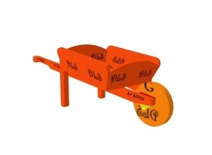 Wheelbarrow planter mesh