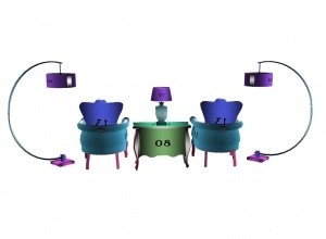 Chair Set Mesh baroque-Gothic
