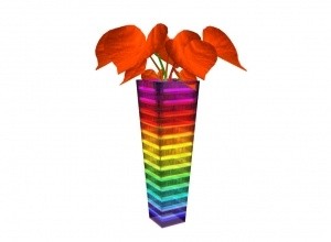 Flowers in vase mesh
