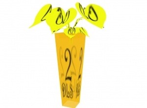 Flowers in vase mesh