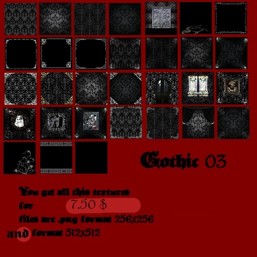 Big pack - All gothic Textures Set 1- 7