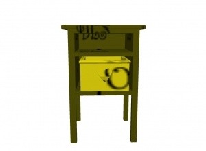 Sidetable wit basket MESH