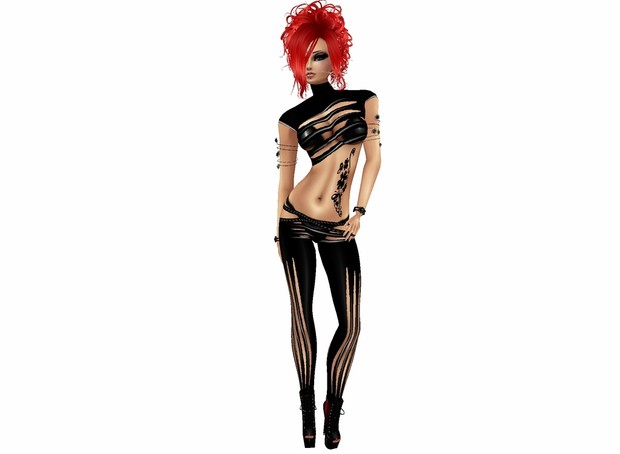 Black ripped bodysuit