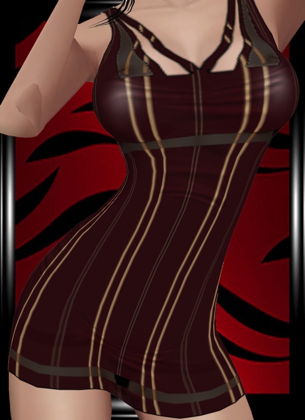 Red striped minidress