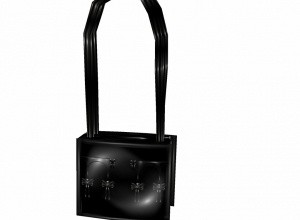 Black pvc bow bag/purse