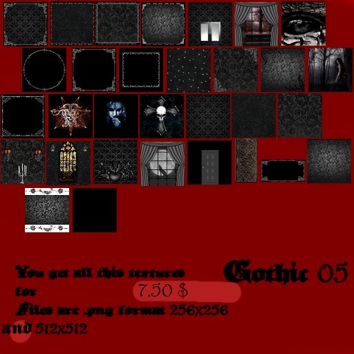 Big pack - All gothic Textures Set 1- 7