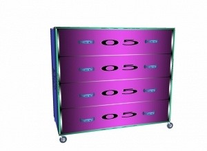 Rolling drawer container MESH