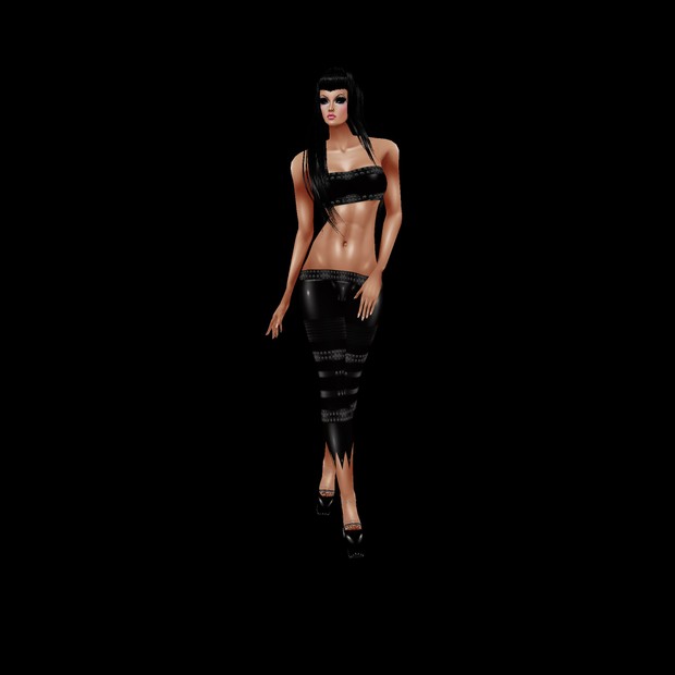 Black PVC Outfit 02M