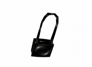 Black pvc bone hands purse/handbag