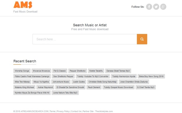 Music Search Engine - Wordpress theme