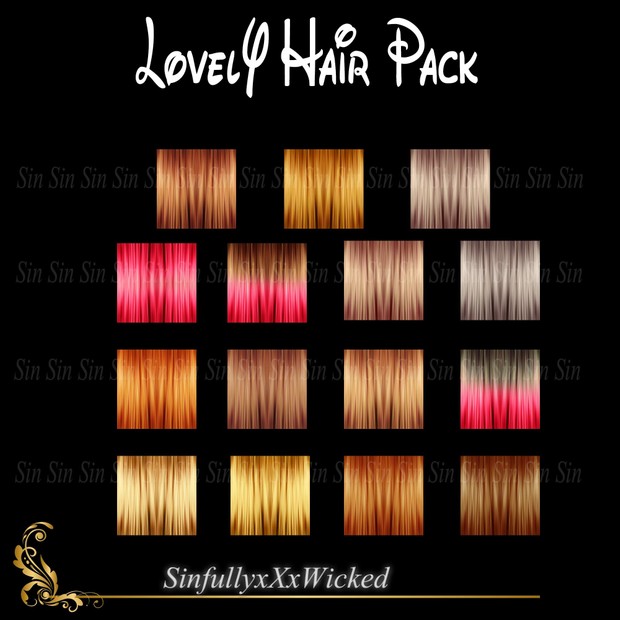 LovelY Hair Textures (15 files)