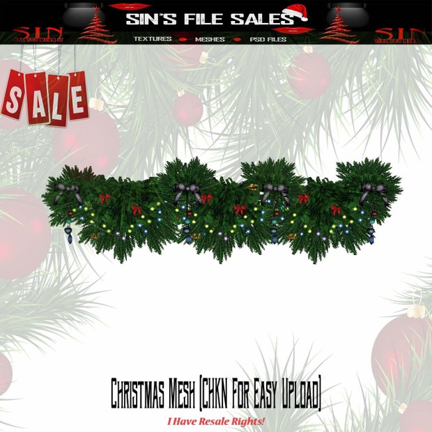 🎄Christmas animated Garland (CHKN File for Easy Upload)🎄