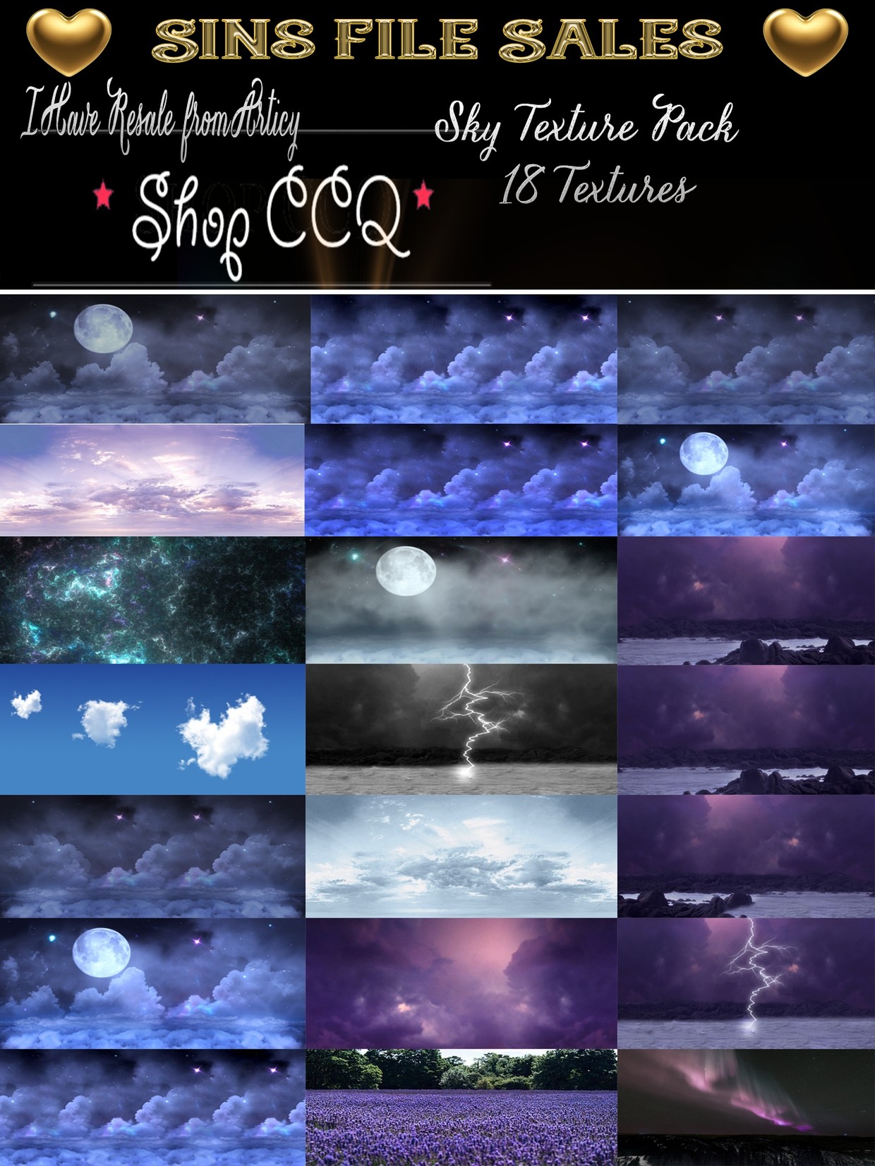 Sky Bundle Textures - IMVU Shop and File Sales