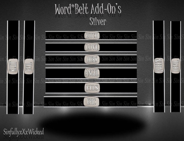 Word*Belt Add-On's *Silver*