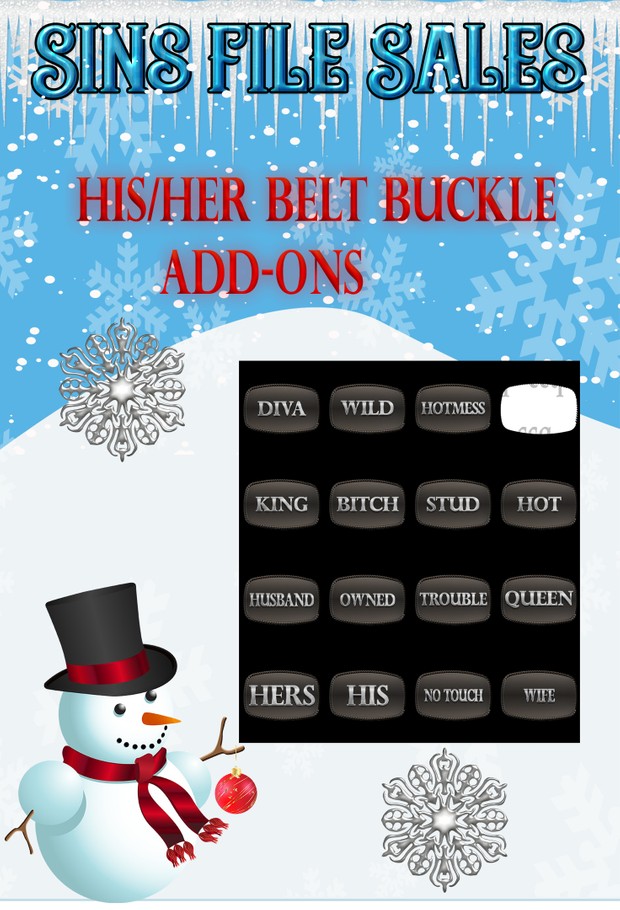 HIS/HER Belt Buckle Add-On's