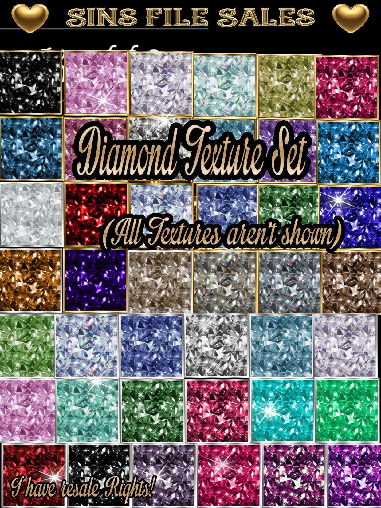 Diamond Texture Set (Jewels) IMVU Shop and File Sales