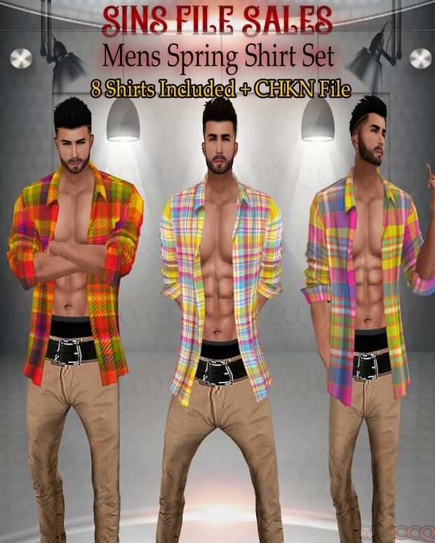 •Spring Shirt Set Mens• 8 Shirts Plus CHKN
