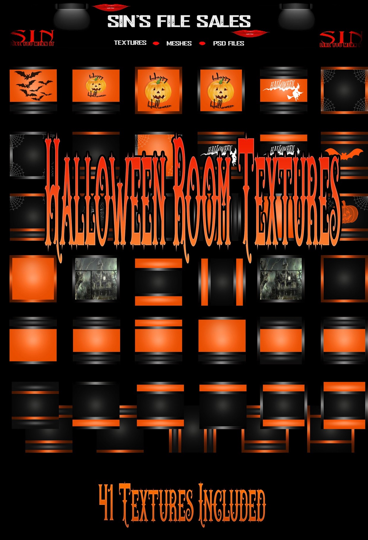Halloween Texture Pack 3 IMVU Shop and File Sales