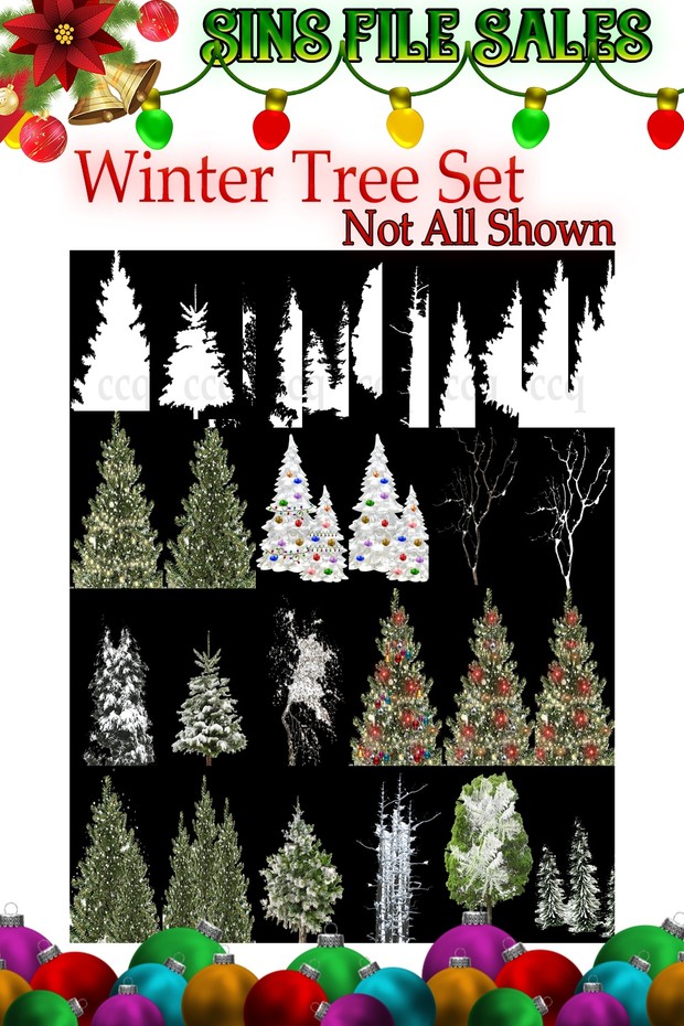 Winter Tree Set with Op Maps *32 Files