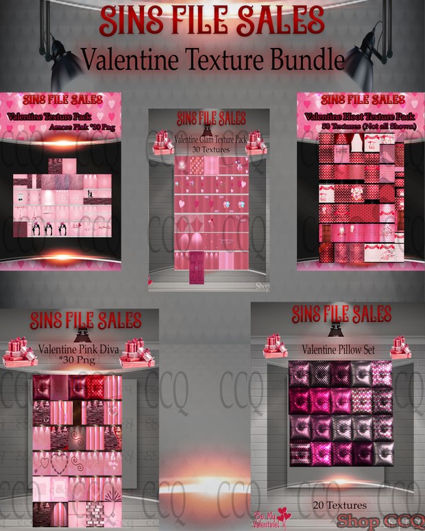 ♥Valentine Texture Bundle♥ 5 Packs Included