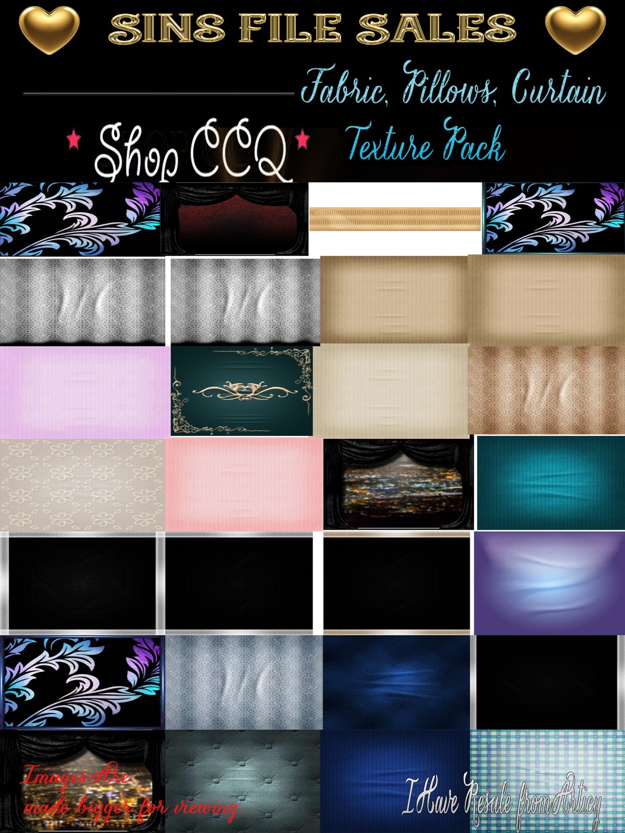 Fabric Pillow Texture Set - IMVU Shop and File Sales