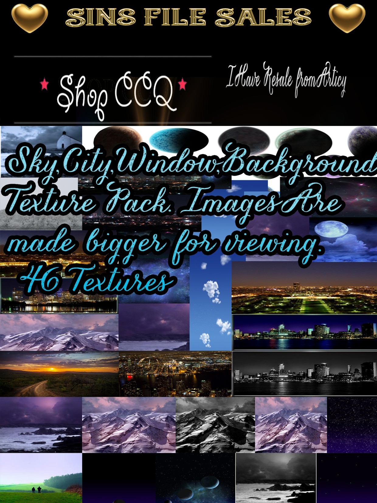 City,Window,Sky Texture Pack - IMVU Shop and File Sales