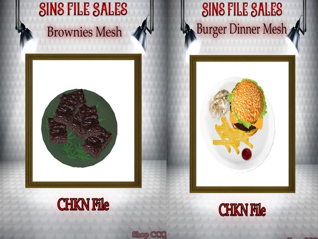 •Burger Dinner Mesh + Brownies Mesh• 2 Meshes Included