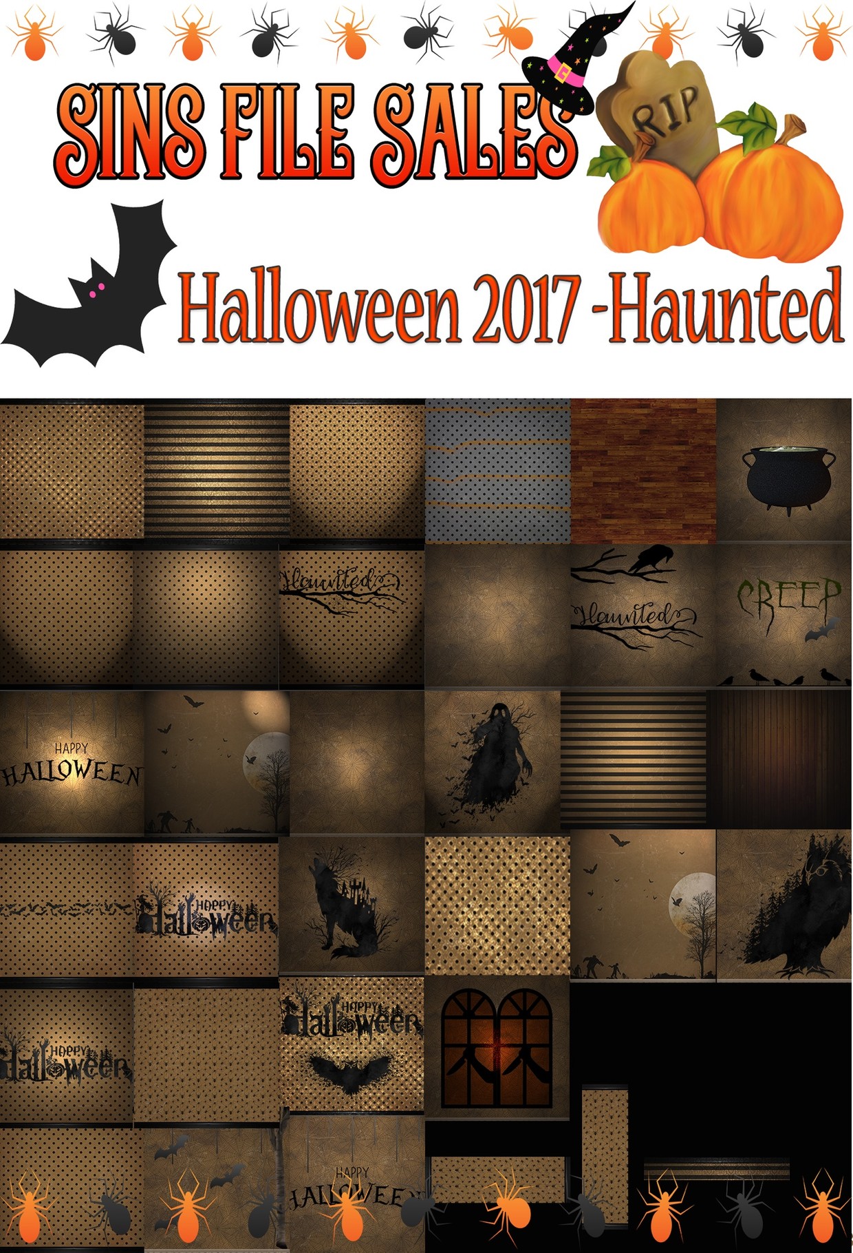 Haunted Halloween Textures 2017 IMVU Shop and File Sales