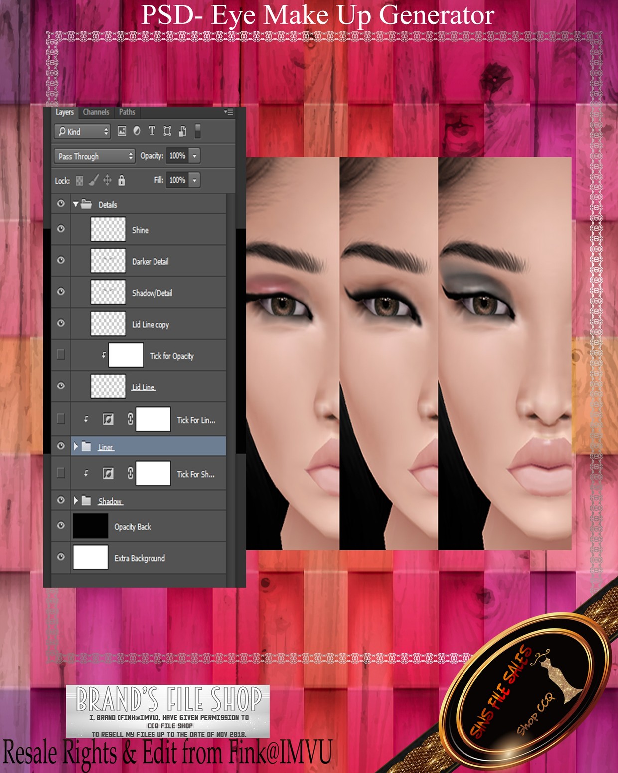 •Eye Makeup Generator• IMVU Shop and File Sales