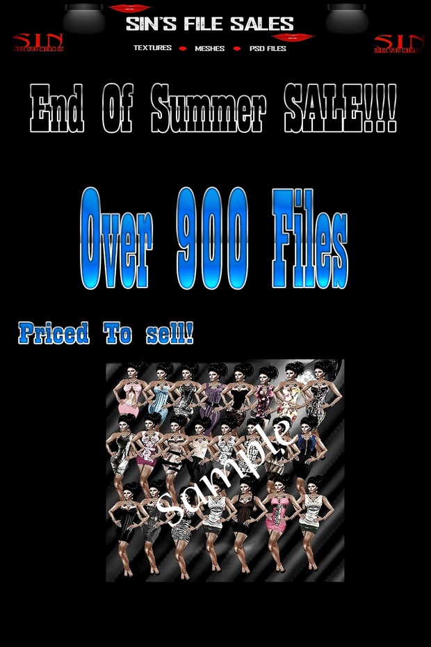 End Of SUMMER SALE!! Over 900 Files Included!