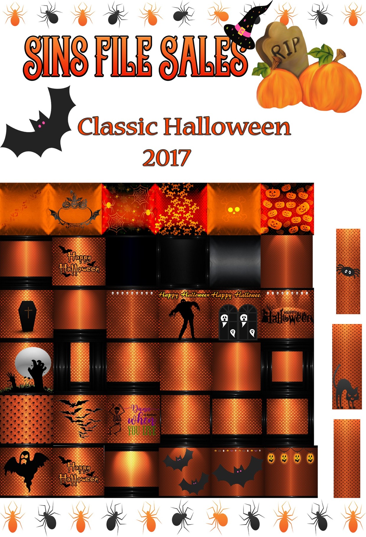 Classic Halloween Textures 2017 IMVU Shop and File Sales