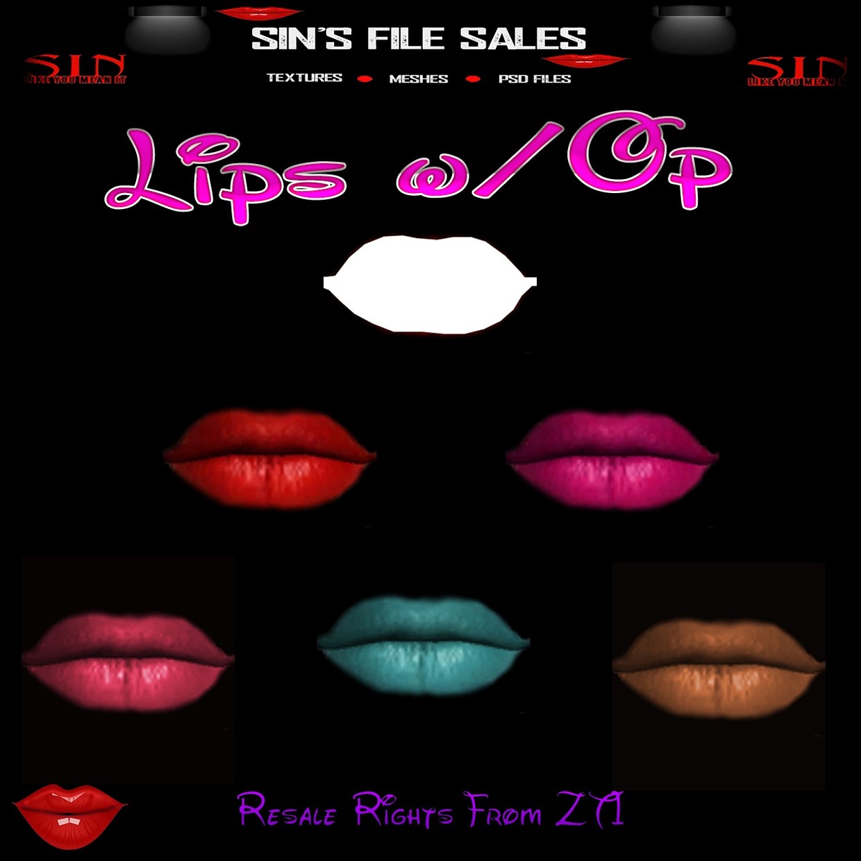 Lips + Op - IMVU Shop and File Sales