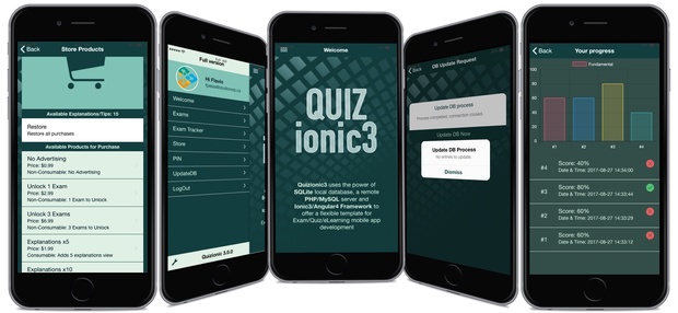 Quizionic3 - The Best and Complete Ionic3 Quiz App Template w/local SQLite DB & PHP/MySQL backend