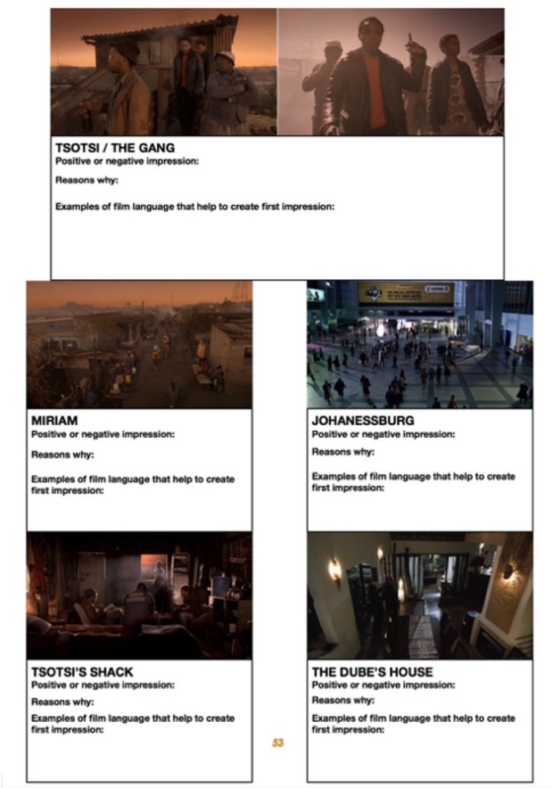 Tsotsi GCSE Film Studies Scheme of Work / Revision book / viewing guide