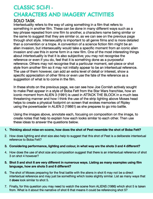 Attack the Block - a comprehensive scheme of work and eBook for GCSE Film Studies.