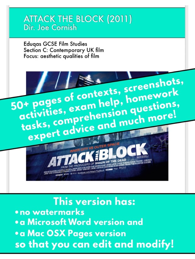 Attack the Block - a comprehensive scheme of work and eBook for GCSE Film Studies.
