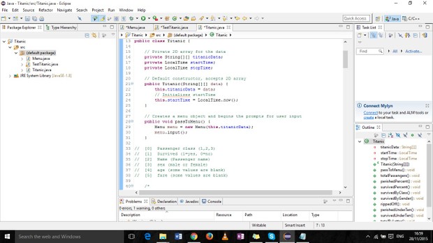 Java class Titanic
