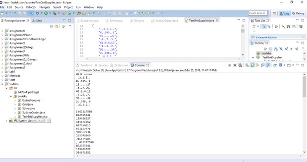 SUDOKU Program Solution