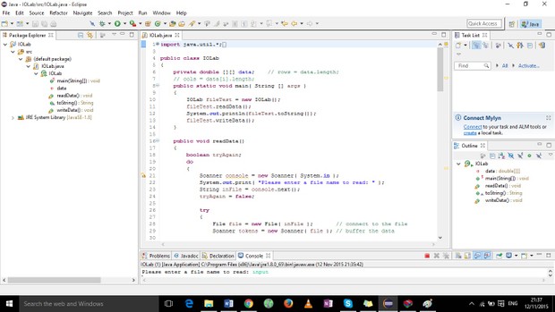 CS 1043 IO and Exceptions. Childress .Lab 11