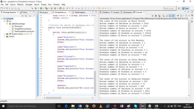 Program 2: GringottsAccount